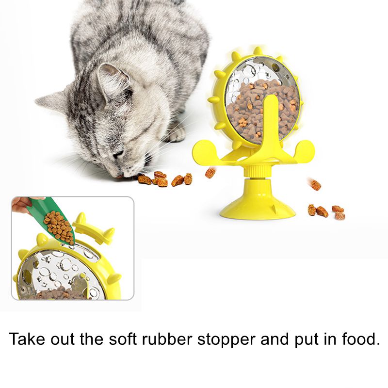 Interactive Cat Windmill Treat Toy