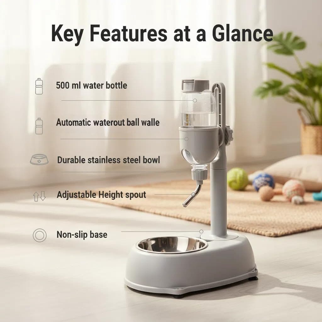 Adjustable Stand Pet Water Dispenser