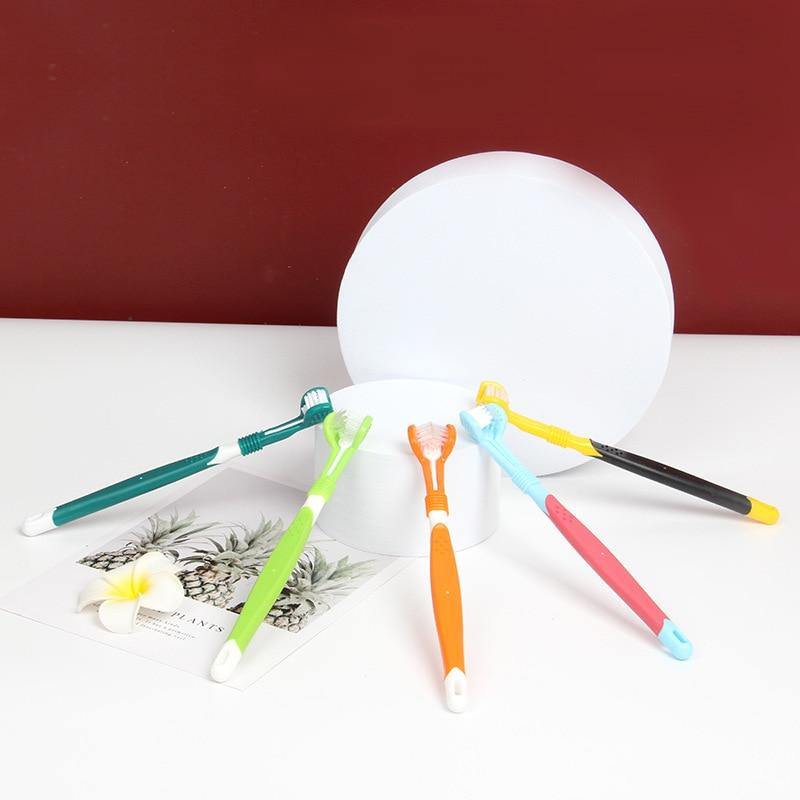 Three-Head Pet Toothbrush