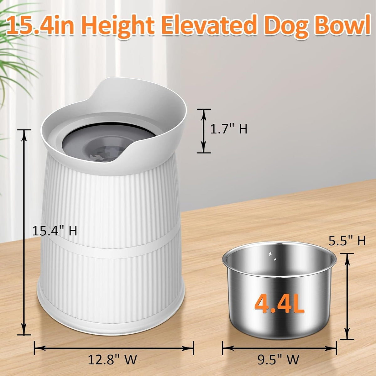 Raised No-Spill Dog Water Bowl