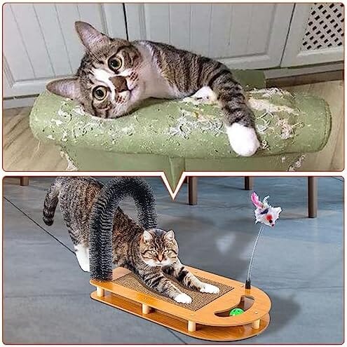 Five-in-One Cardboard Cat Scratcher