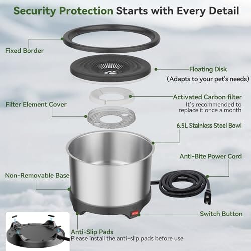 Heated Outdoor Pet Water Bowl