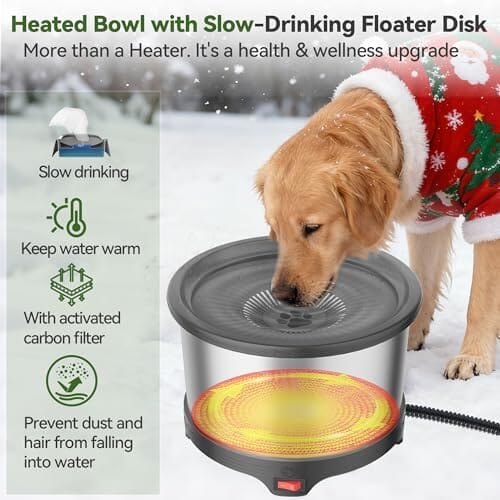 Heated Outdoor Pet Water Bowl