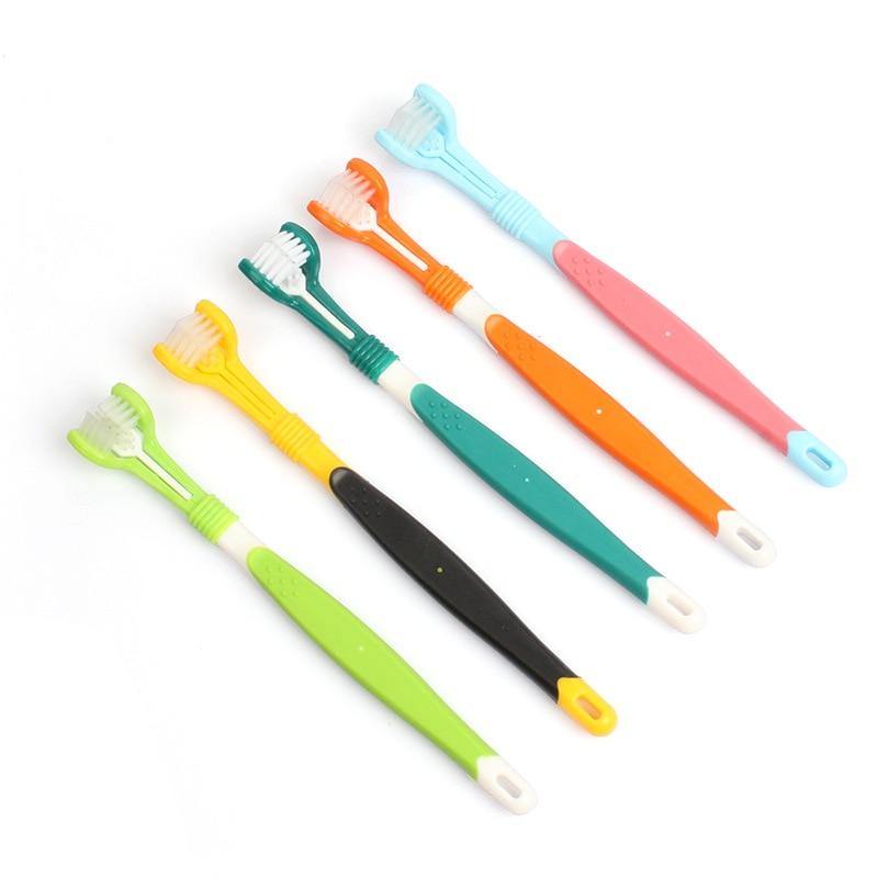 Three-Head Pet Toothbrush