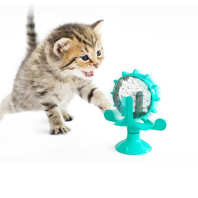 Interactive Cat Windmill Treat Toy