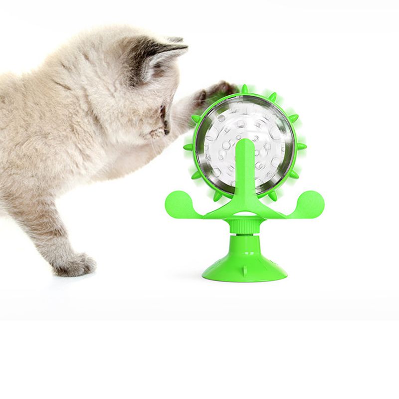 Interactive Cat Windmill Treat Toy