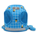 Grid-Pattern Dog Harness and Leash Set