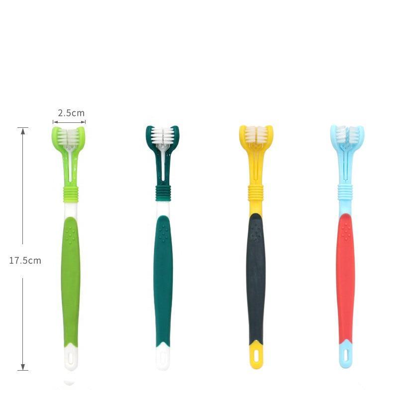 Three-Head Pet Toothbrush