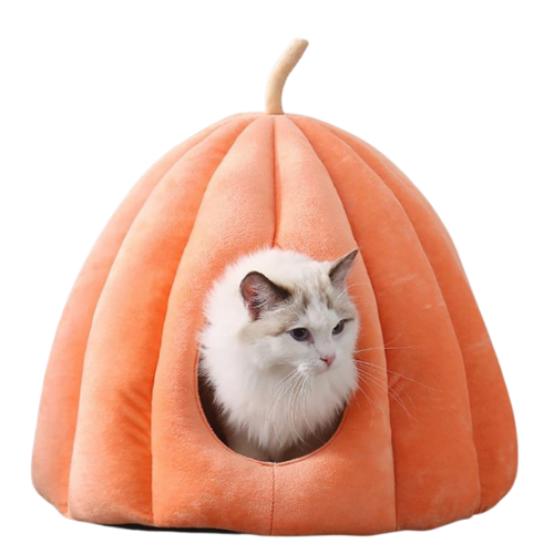 Pumpkin Cat Hideaway Bed