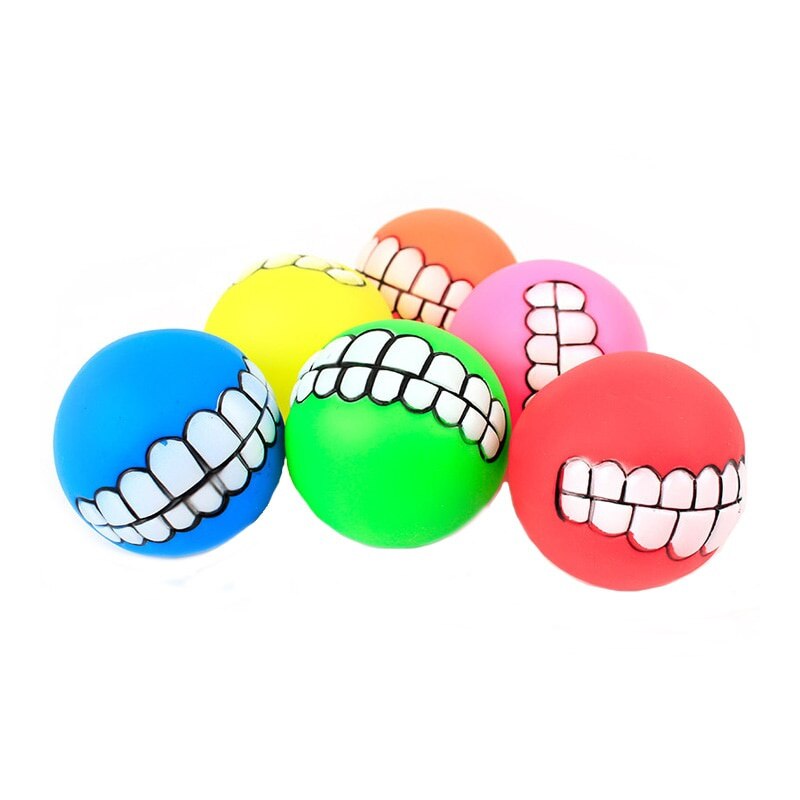 Smile Squeaky Dog Ball