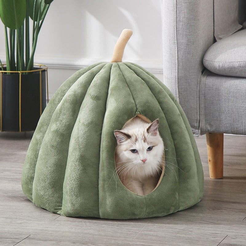Pumpkin Cat Hideaway Bed