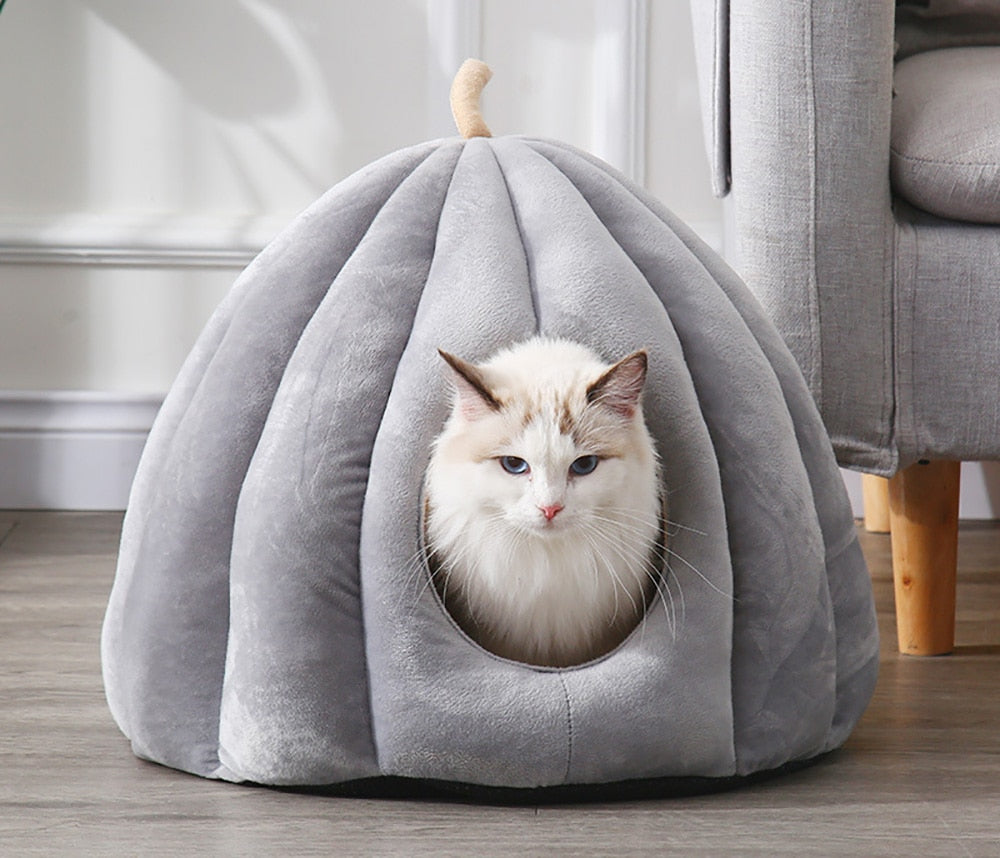 Pumpkin Cat Hideaway Bed