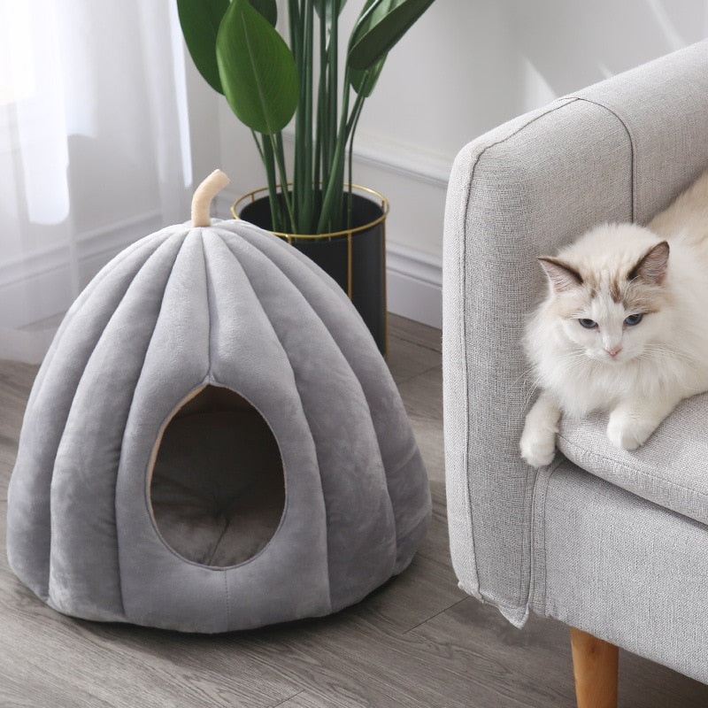 Pumpkin Cat Hideaway Bed