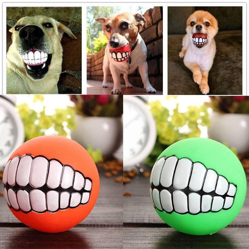 Smile Squeaky Dog Ball