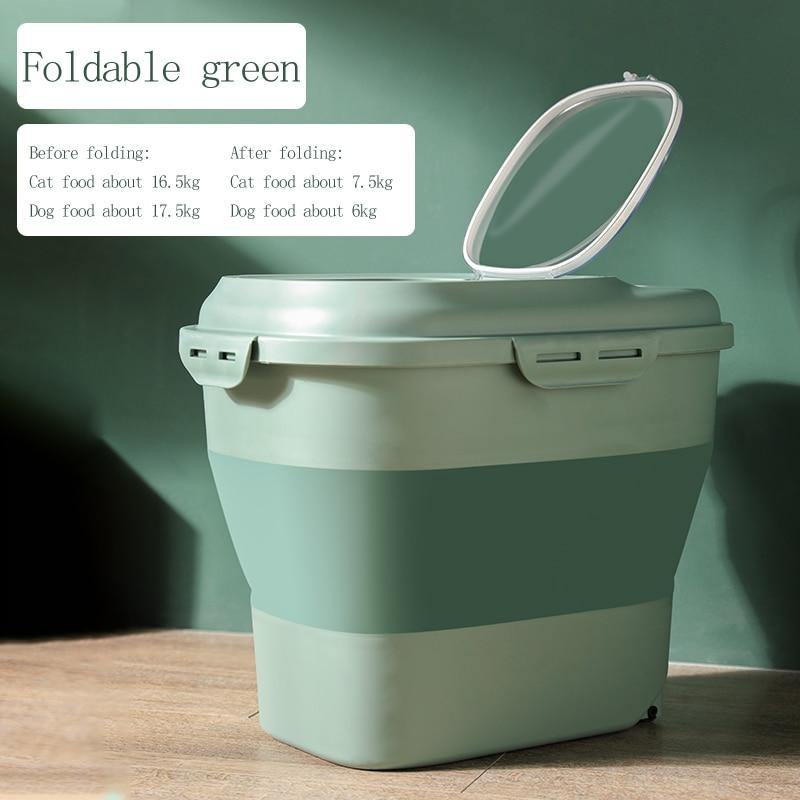 Foldable Pet Food Storage Bucket