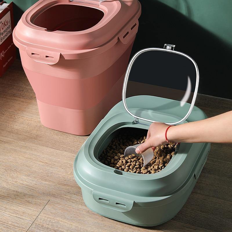 Foldable Pet Food Storage Bucket