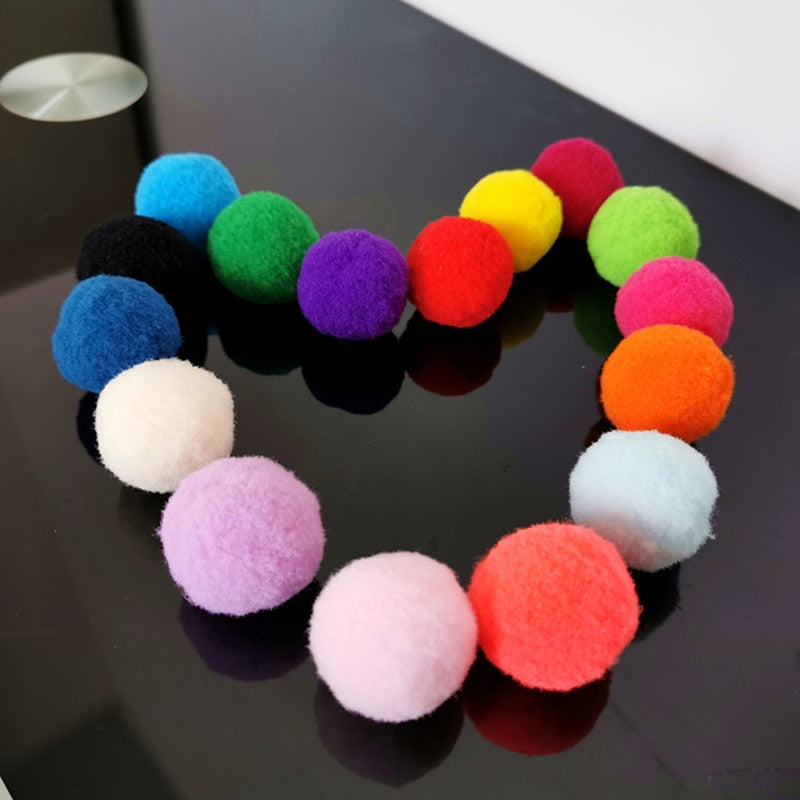 Colorful Plush Cat Play Ball