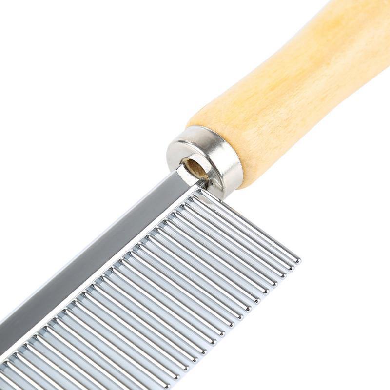 Wooden-Handle Pet Grooming Comb