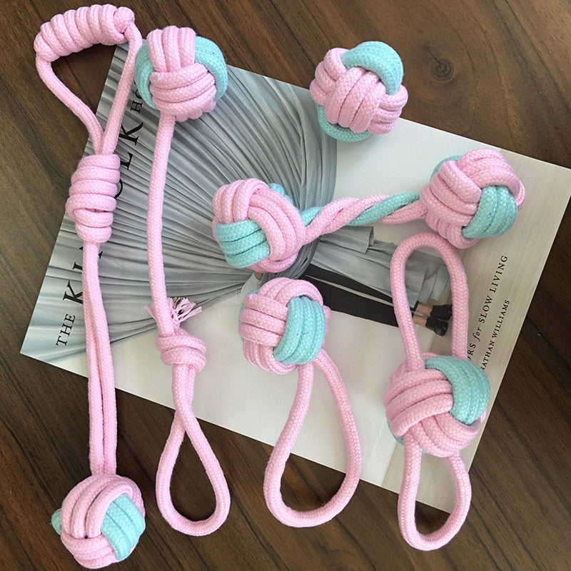 Six-Piece Dog Rope Ball Toy Set