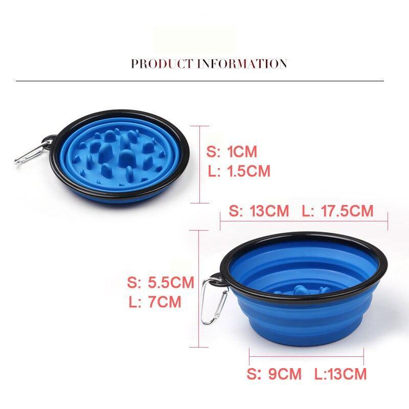 Collapsible Travel Slow Feeder Bowl