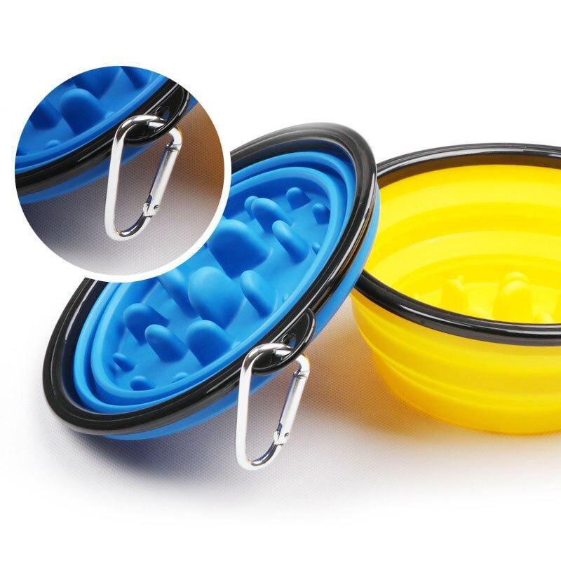 Collapsible Travel Slow Feeder Bowl