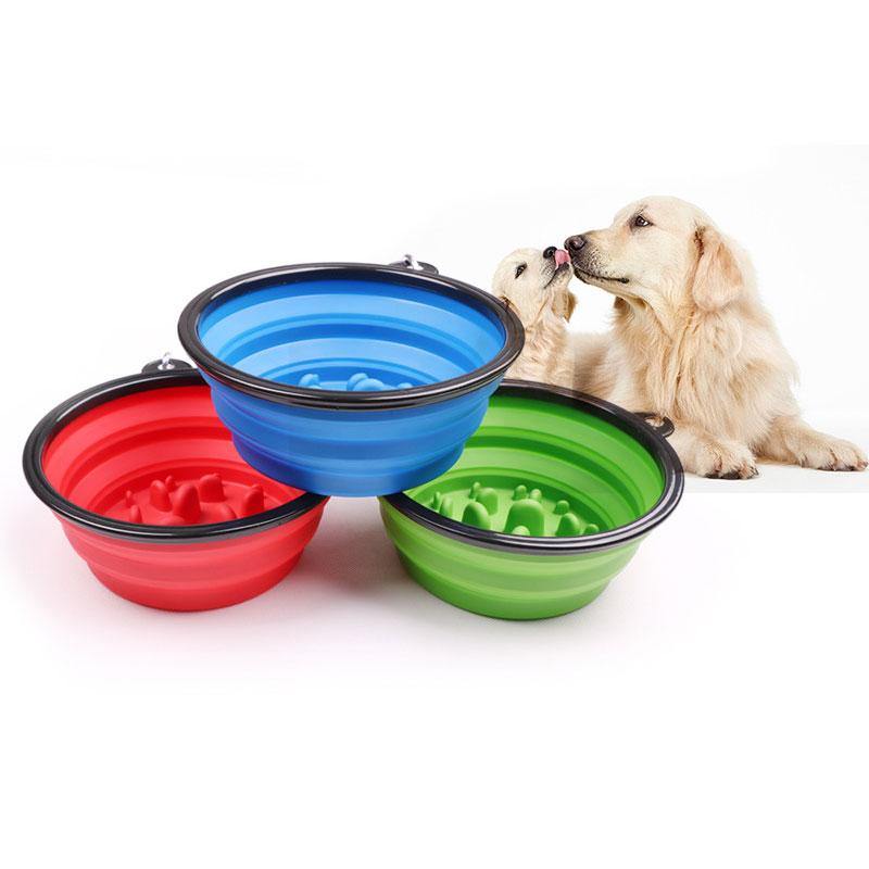 Collapsible Travel Slow Feeder Bowl