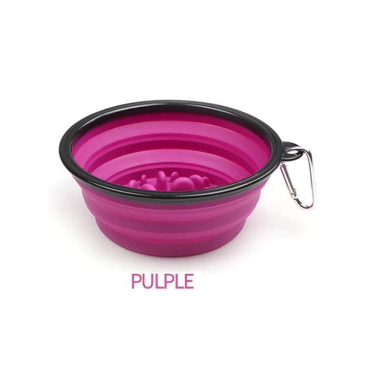 Collapsible Travel Slow Feeder Bowl