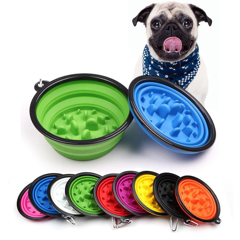 Collapsible Travel Slow Feeder Bowl