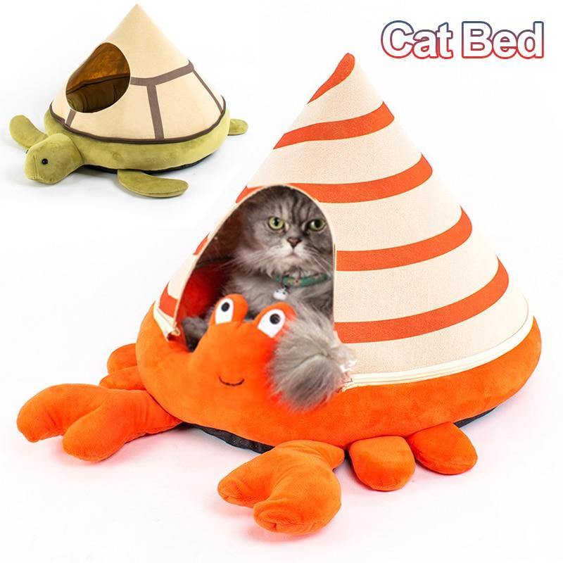 Sea Creature Covered Cat Bed