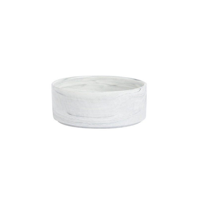 Marble-Style Ceramic Pet Bowl