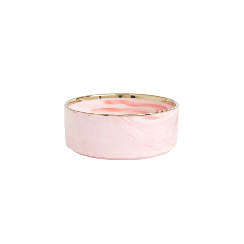 Marble-Style Ceramic Pet Bowl