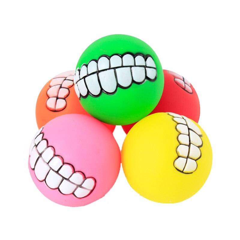 Smile Squeaky Dog Ball