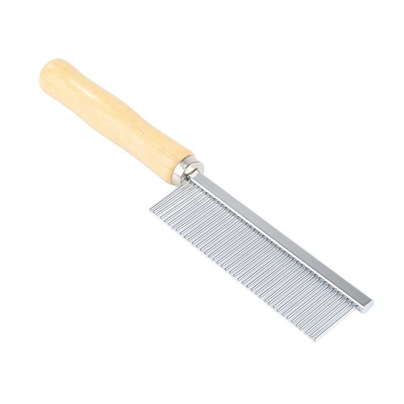 Wooden-Handle Pet Grooming Comb