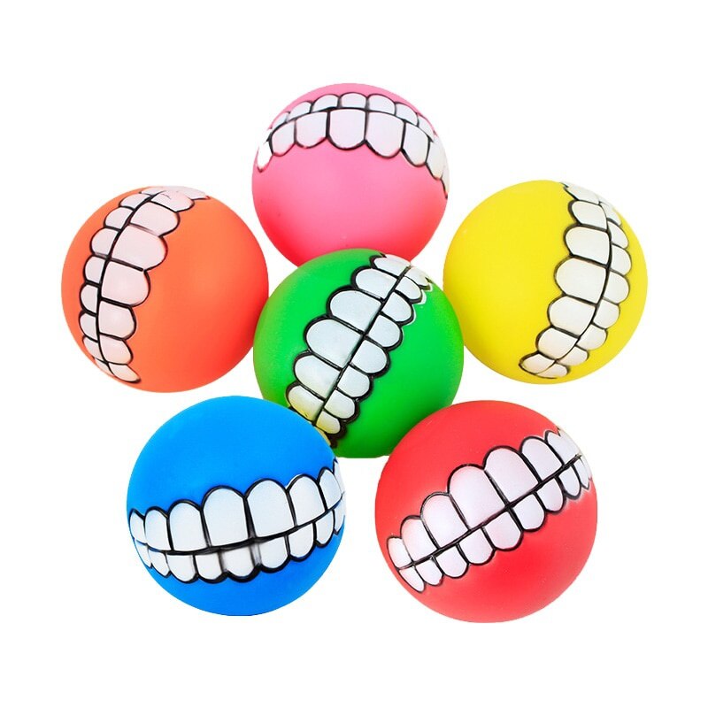 Smile Squeaky Dog Ball