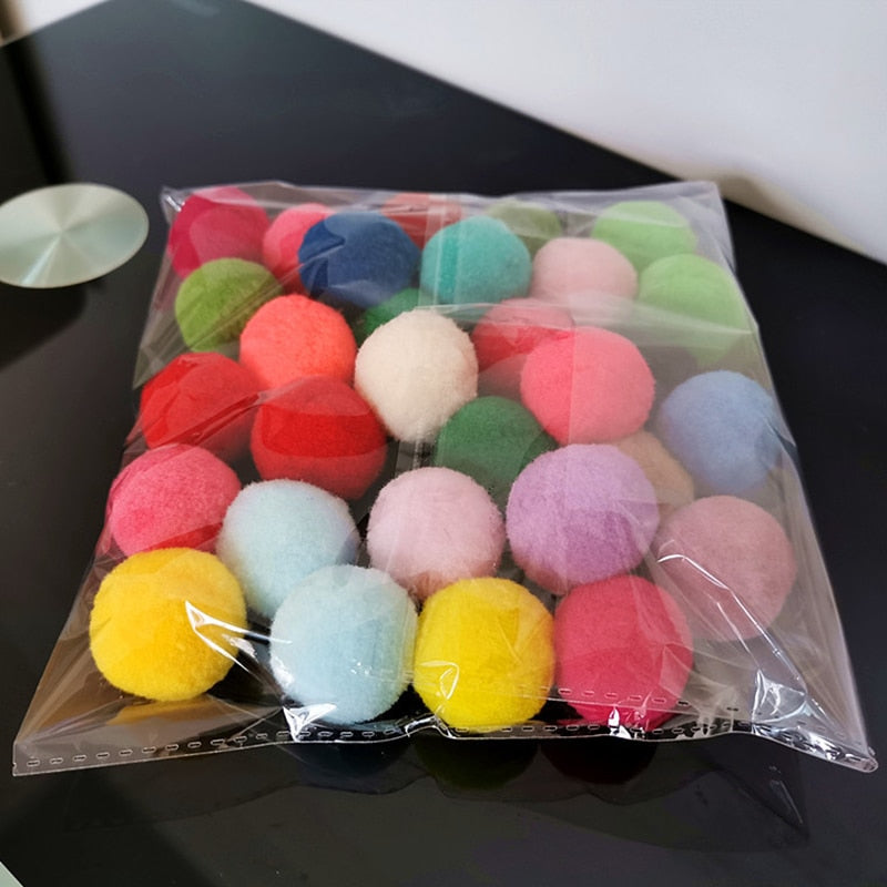 Colorful Plush Cat Play Ball