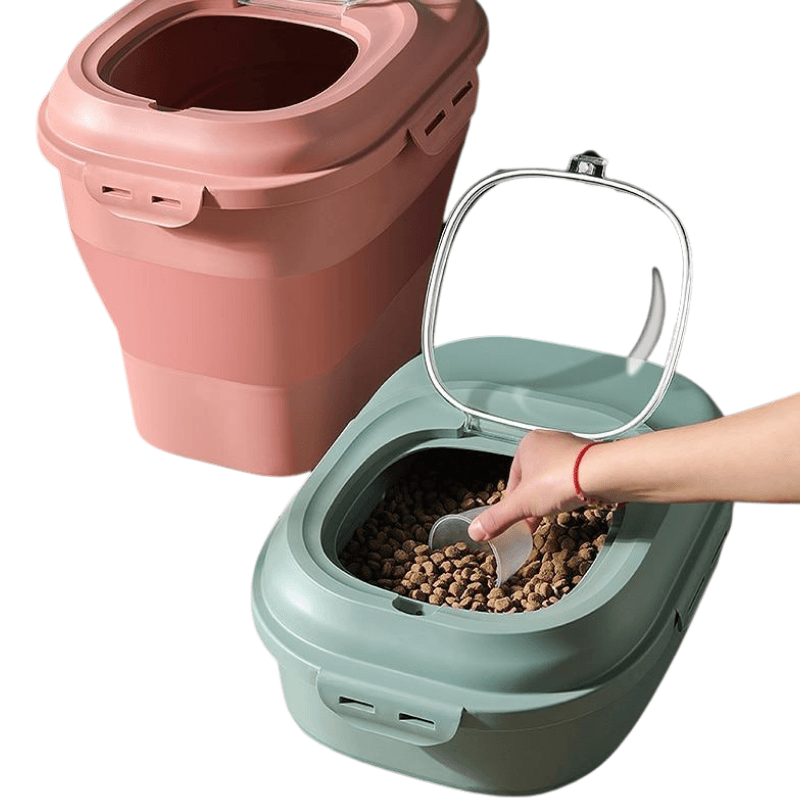 Foldable Pet Food Storage Bucket