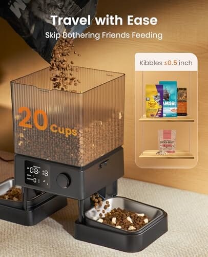 Dual-Bowl Automatic Cat Feeder