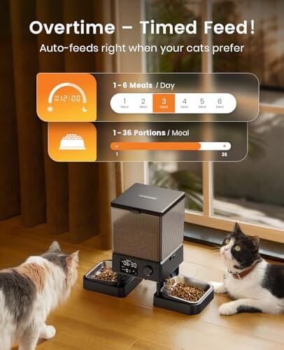 Dual-Bowl Automatic Cat Feeder