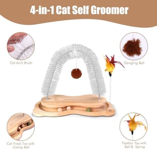 Cat Grooming Arch with Ball Track