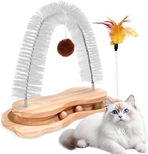 Cat Grooming Arch with Ball Track