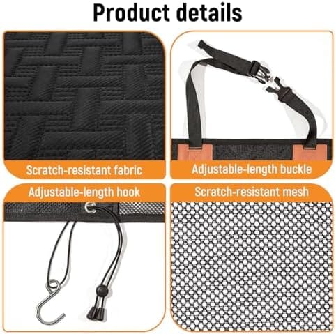 Car Pet Barrier with Mesh Organizer