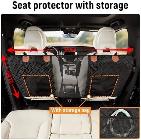 Car Pet Barrier with Mesh Organizer