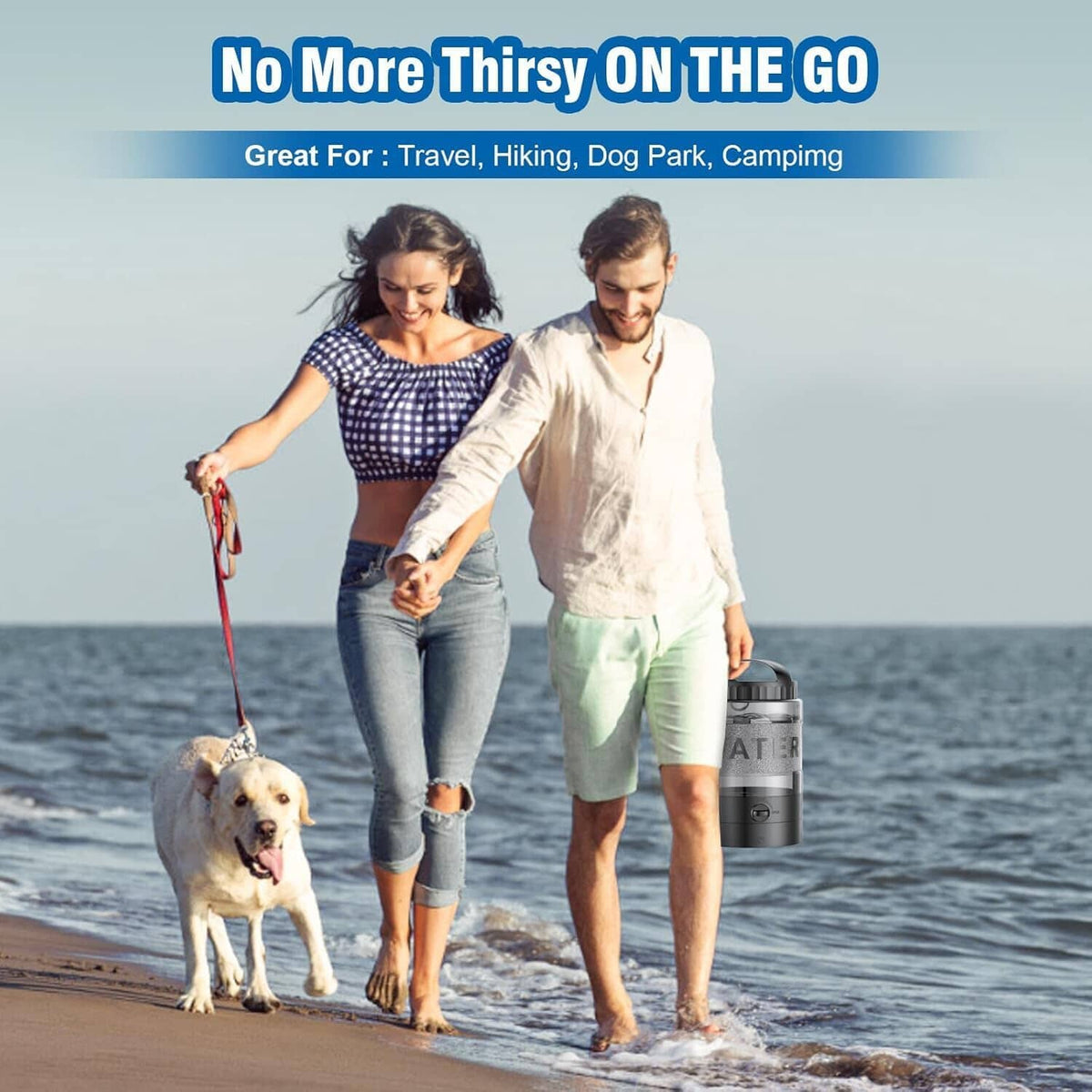 Large Pet Travel Water Bottle Bowl