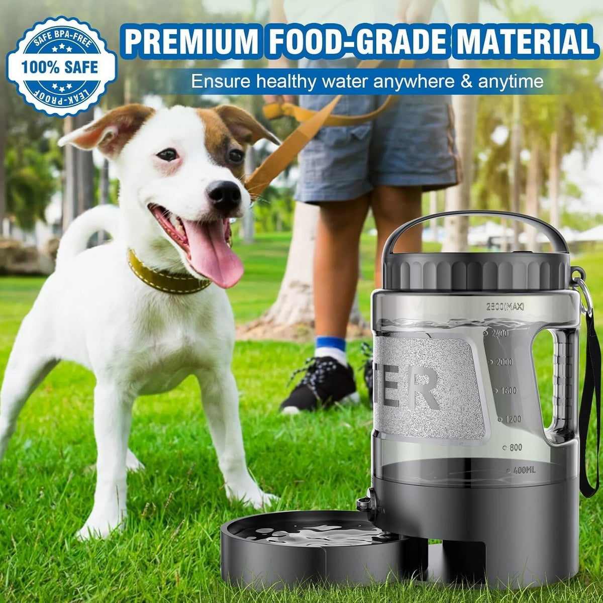 Large Pet Travel Water Bottle Bowl