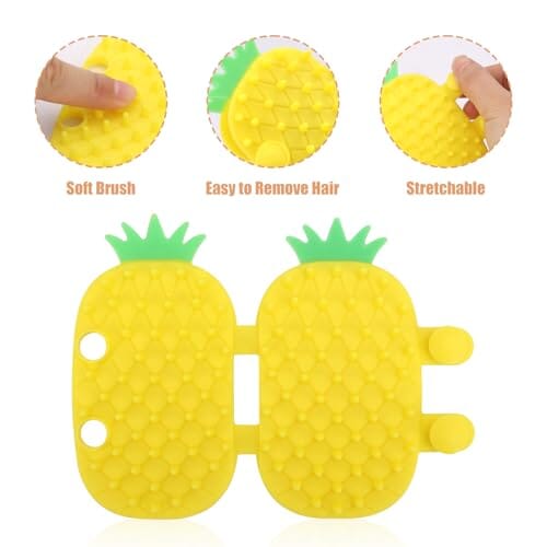 Pineapple Self-Cleaning Pet Brush