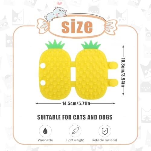 Pineapple Self-Cleaning Pet Brush