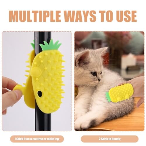 Pineapple Self-Cleaning Pet Brush